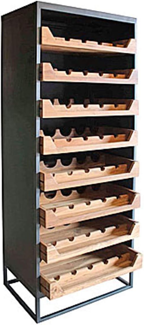 Industrial look wine cabinet 67x45x183cm metal / Clearance Sale
