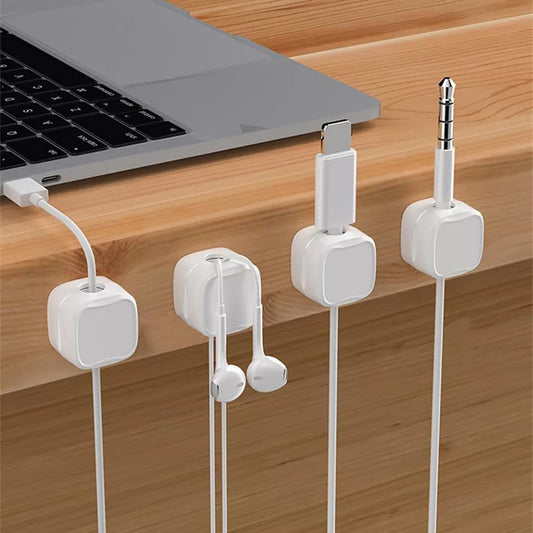 60% OFF 🔥 Messy desk? 🚫 Snap cables in 1 sec with magnetic clips = instant clean!