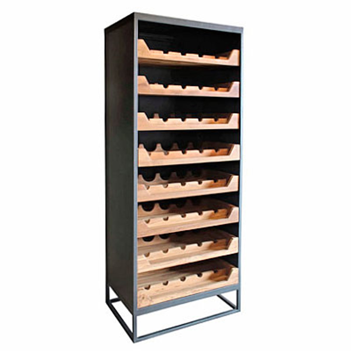 Industrial look wine cabinet 67x45x183cm metal / Clearance Sale