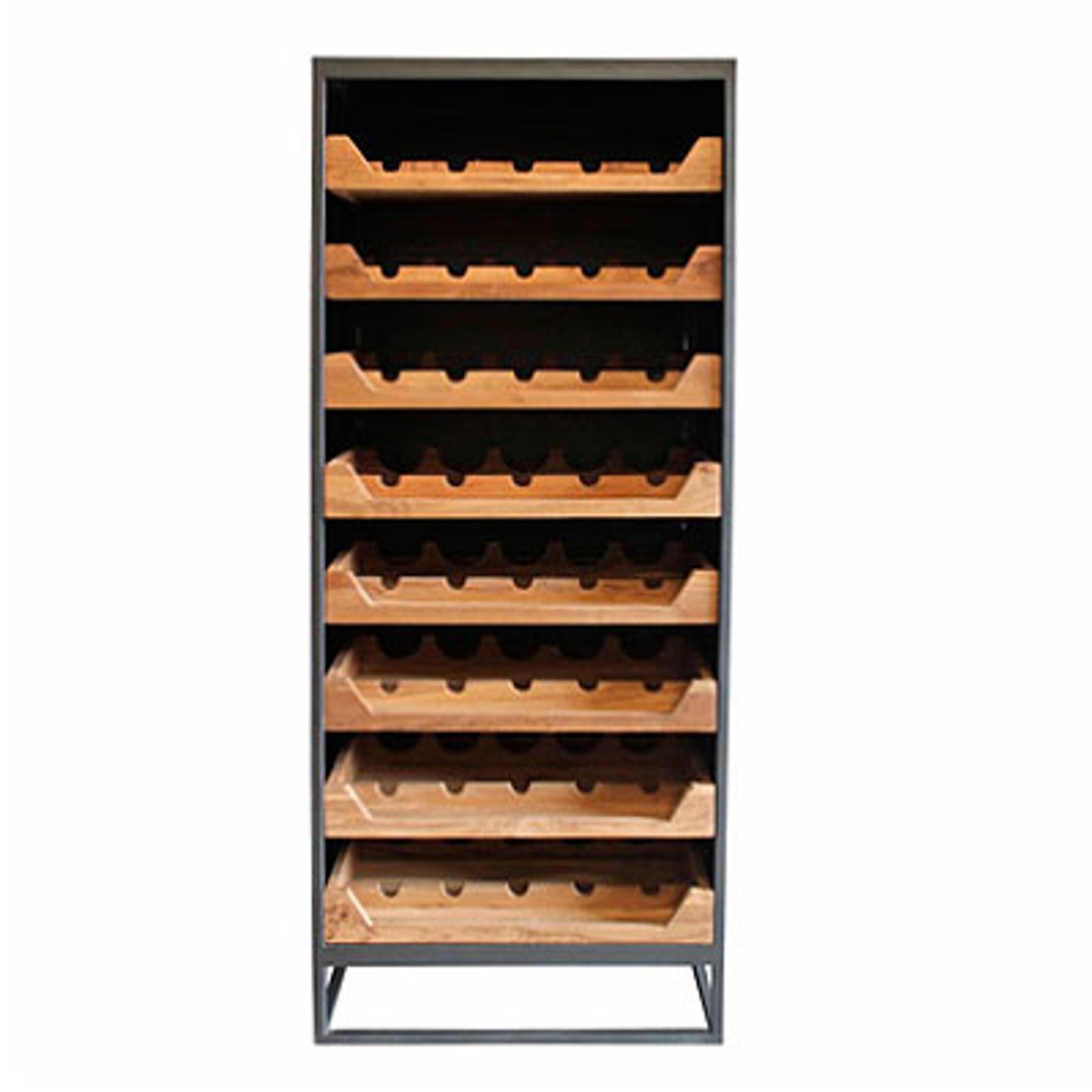 Industrial look wine cabinet 67x45x183cm metal / Clearance Sale
